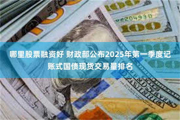 哪里股票融资好 财政部公布2025年第一季度记账式国债现货交易量排名
