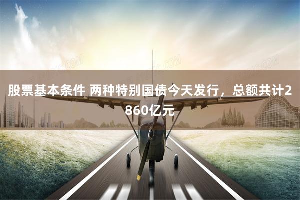 股票基本条件 两种特别国债今天发行，总额共计2860亿元