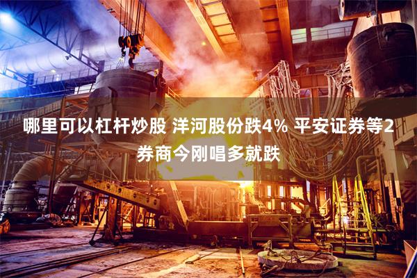 哪里可以杠杆炒股 洋河股份跌4% 平安证券等2券商今刚唱多就跌