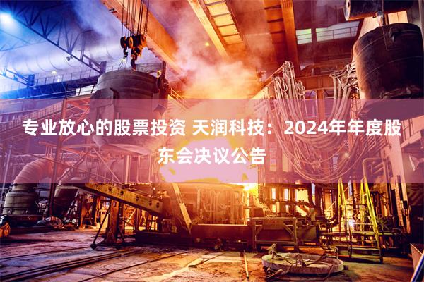 专业放心的股票投资 天润科技：2024年年度股东会决议公告