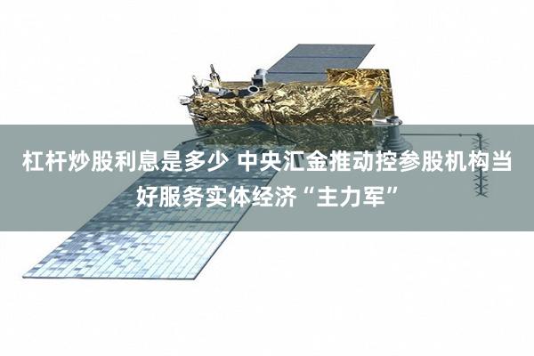 杠杆炒股利息是多少 中央汇金推动控参股机构当好服务实体经济“主力军”