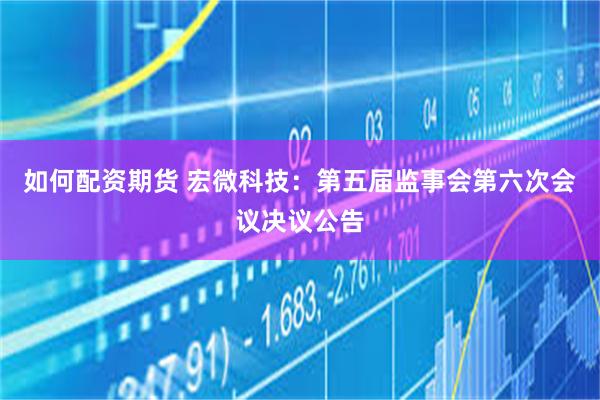 如何配资期货 宏微科技：第五届监事会第六次会议决议公告
