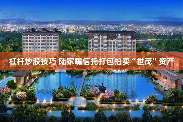 杠杆炒股技巧 陆家嘴信托打包拍卖“世茂”资产